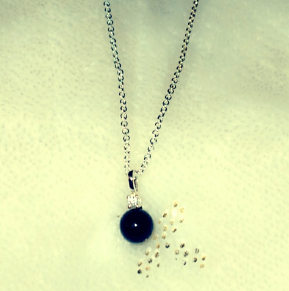 Black Obsidian Necklace & Earrings